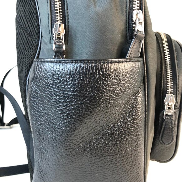 Authentic Coach Court Backpack in Black Nylon & Refined Pebble Leather AUTHENTIC - Picture 4 of 16